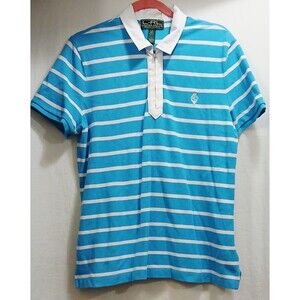 Lauren Active Ralph Lauren Blue Polo Shirt 1/4 Zip Crest Logo Women's Large EUC